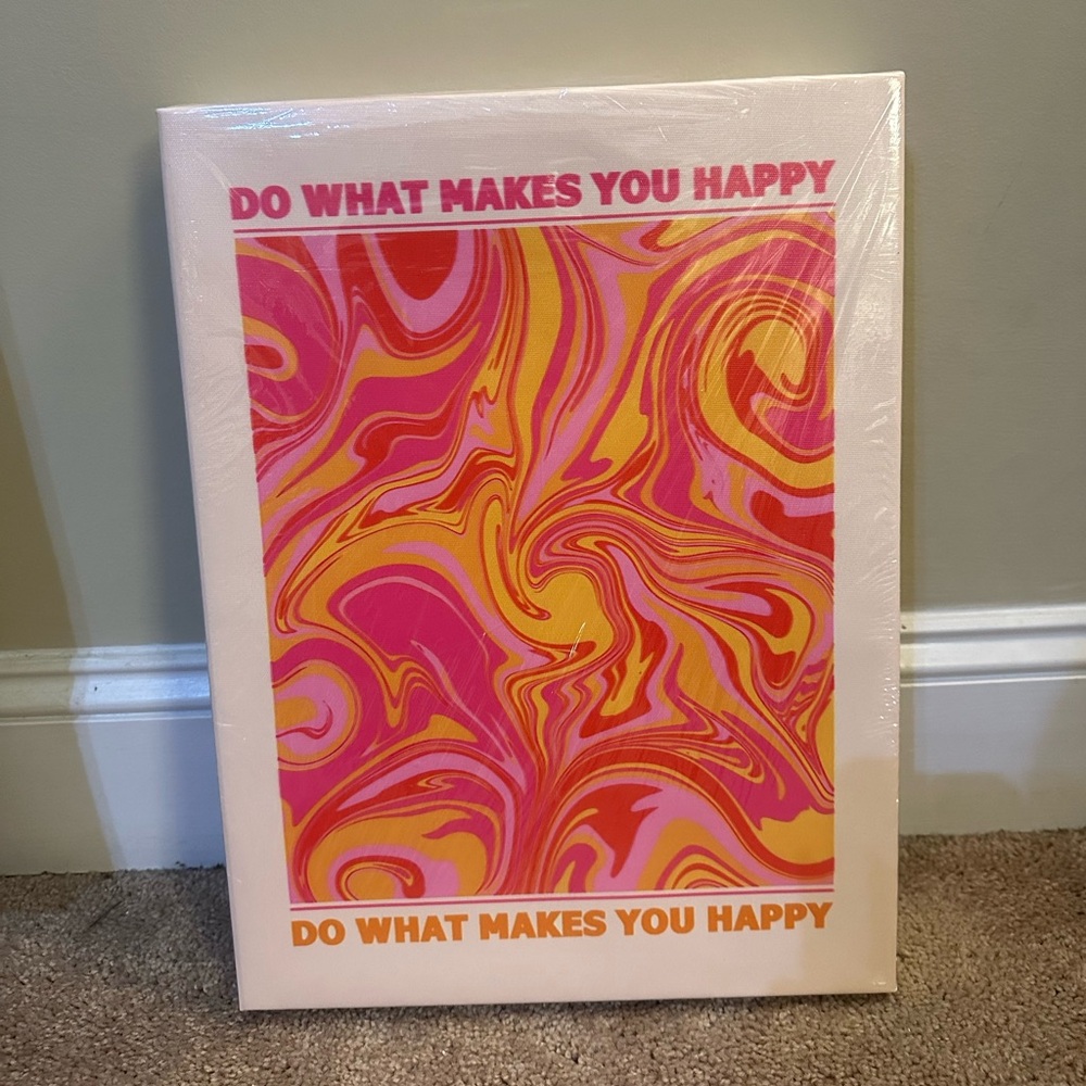 Set of 3 Pink and Orange Swirl Art Print